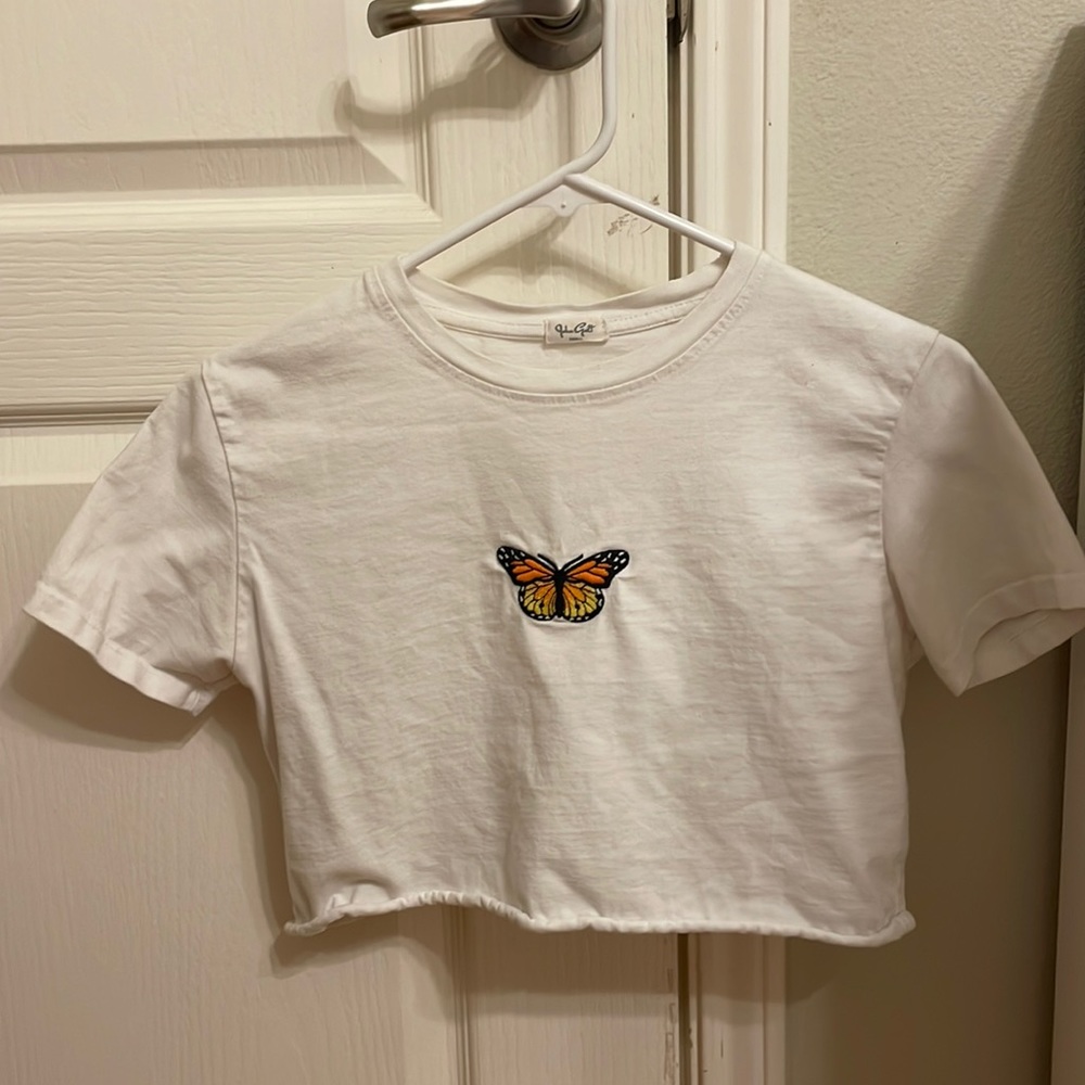 John galt/ brandy Melville butterfly crop top